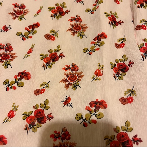 Madewell Tie-Sleeve Ruffle-Waist Midi Dress in Countryside Blooms size 00 - Picture 7 of 12